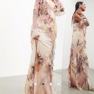 Floral Chiffon Maxi Dress